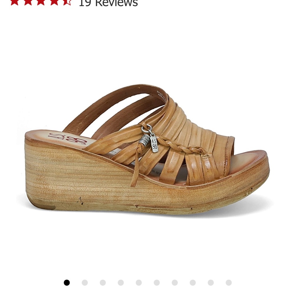 A.S.98 Nicolls Leather Wedge Sandals